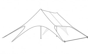 Feesttent StarDouble (wireframe)